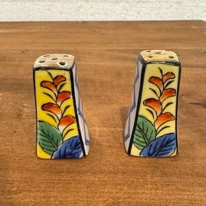 Vintage Colorful Ceramic Salt and Pepper Shakers